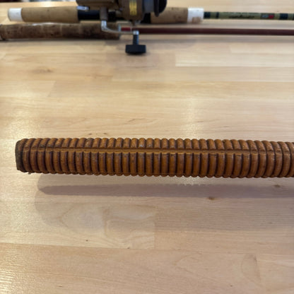 Vintage Wooden Fishing Rod paired with an Ocean City No. 935 Baitcasting Reel