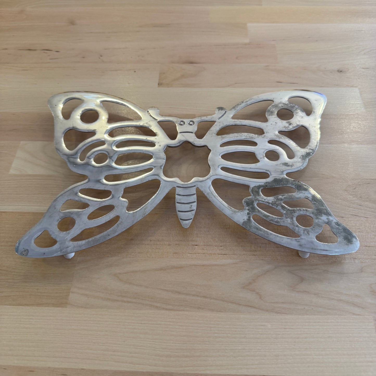 Vintage FB Rogers Silver Butterfly Trivet - Made in Italy MCM Hot Plate
