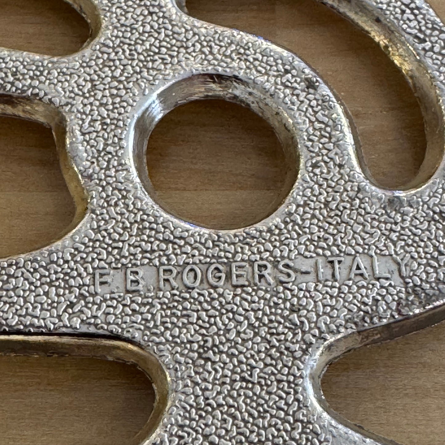 Vintage FB Rogers Silver Butterfly Trivet - Made in Italy MCM Hot Plate