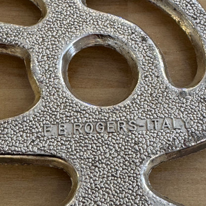 Vintage FB Rogers Silver Butterfly Trivet - Made in Italy MCM Hot Plate