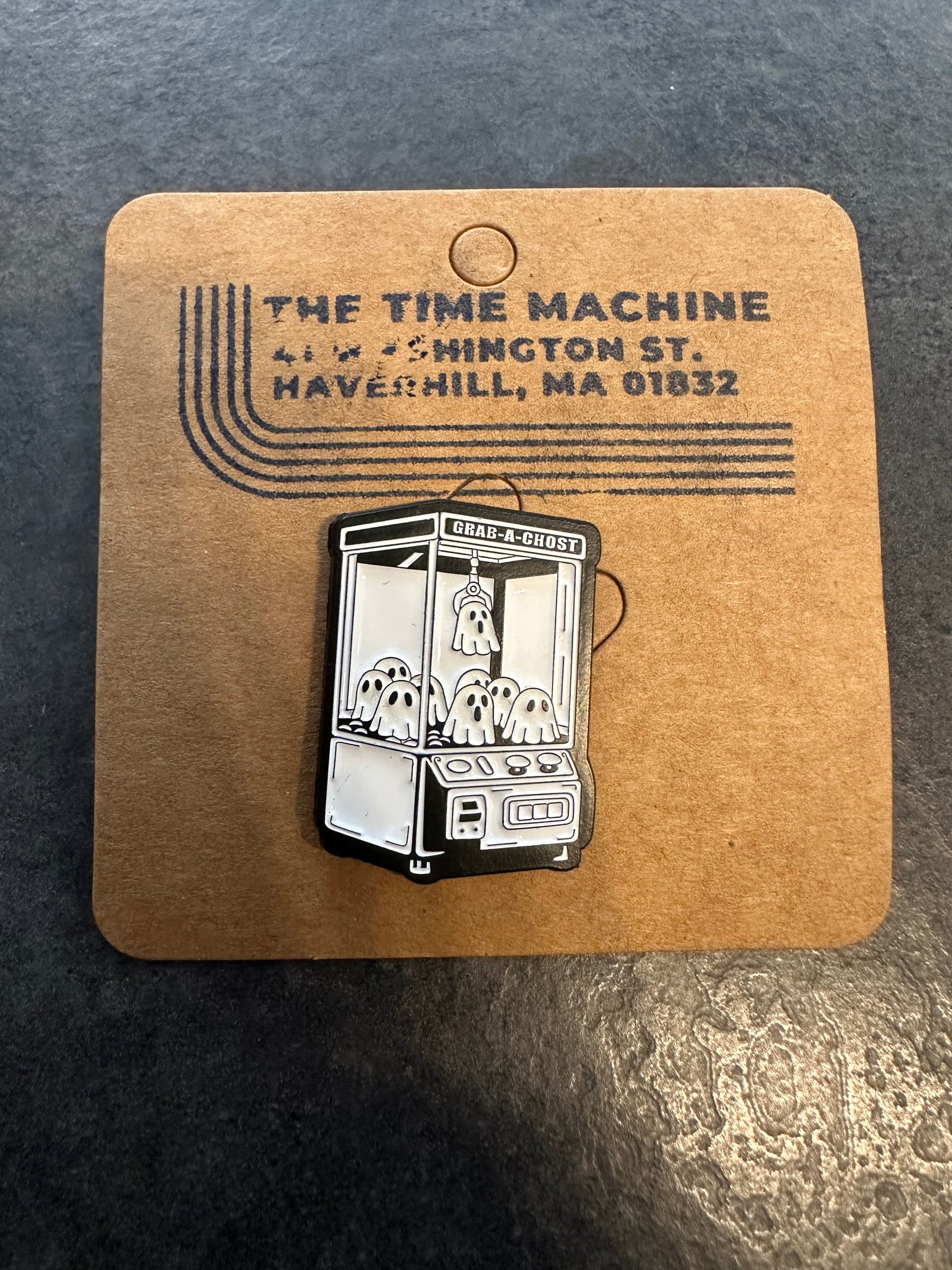 Grab-a-ghost Claw Machine Enamel Pin