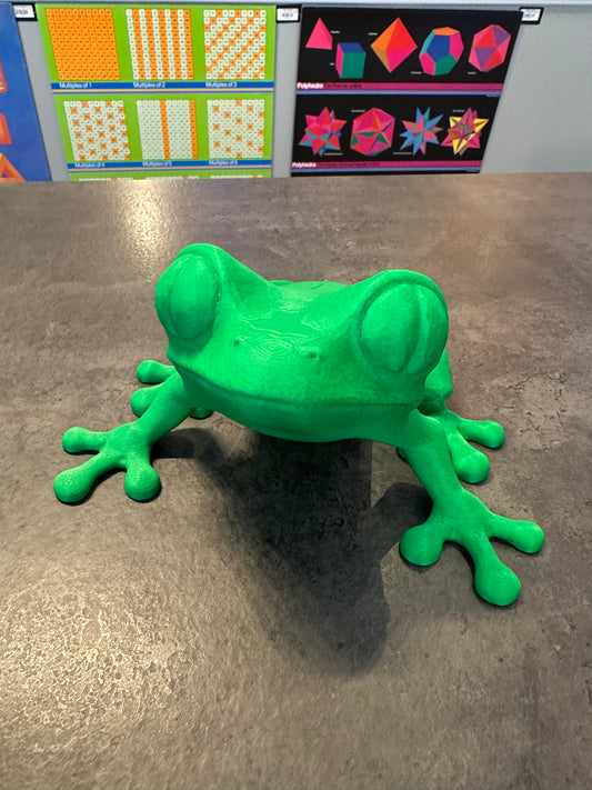 3D Printed Green Frog