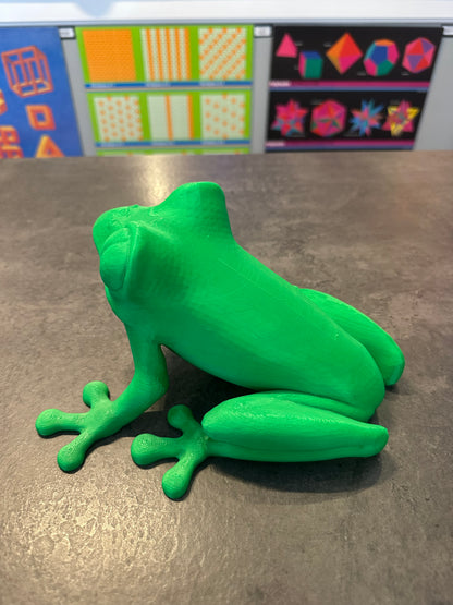 3D Printed Green Frog