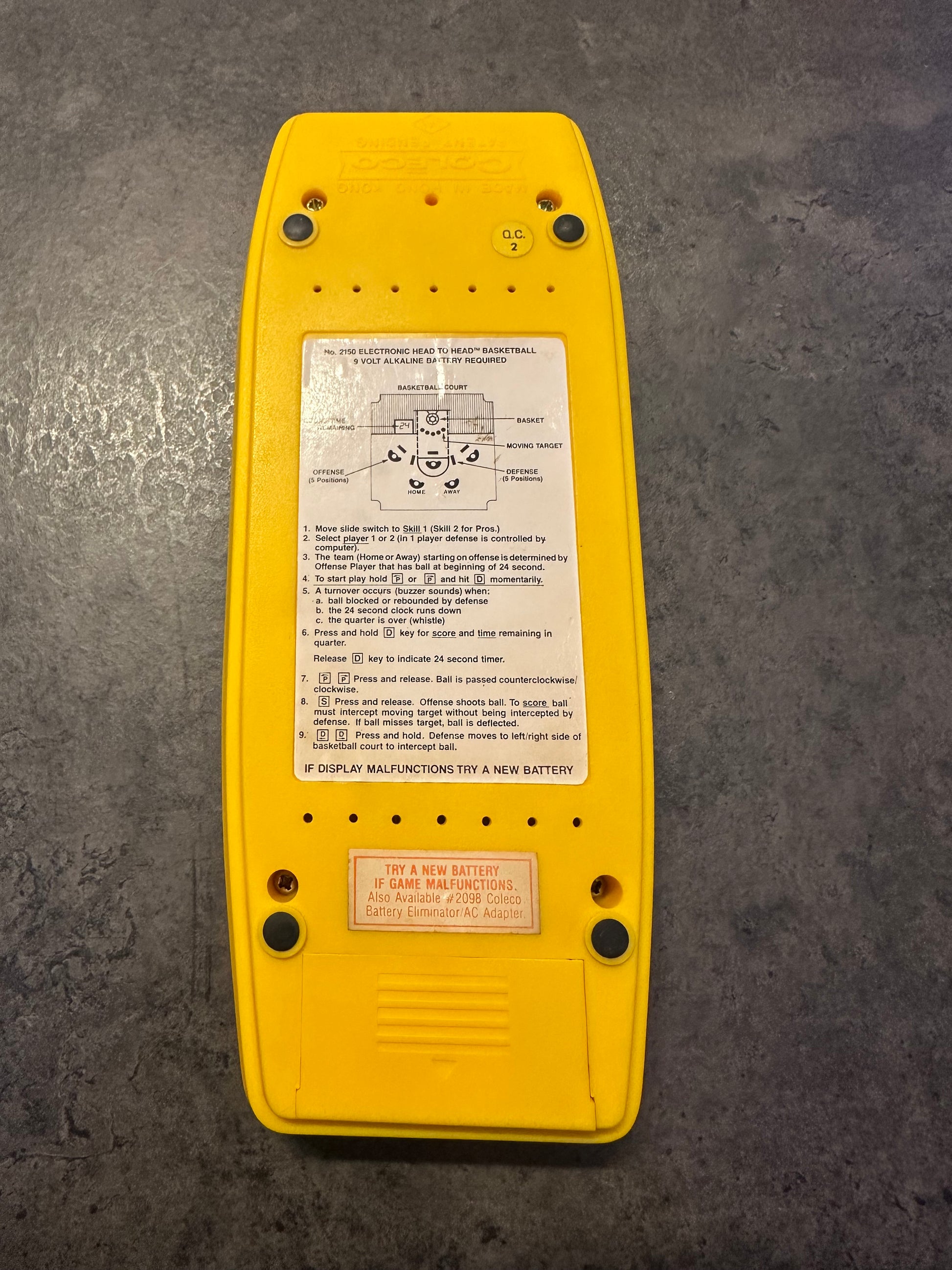 Coleco Head to Head Basketball