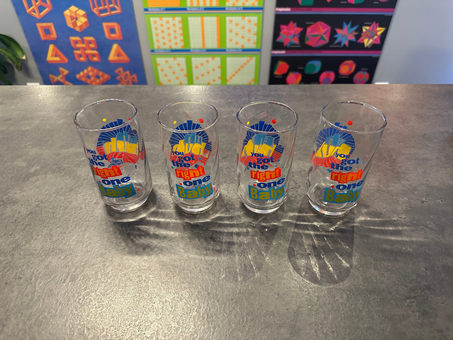 Set of 4 Diet Pepsi Glasses