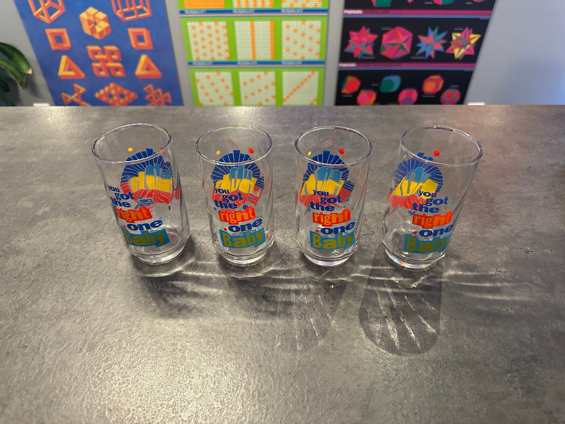 Set of 4 Diet Pepsi Glasses