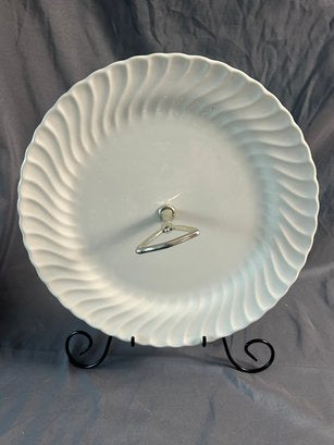 Sheffield White Serving Plate With Handle