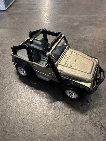 Silver Jeep with Snorkel