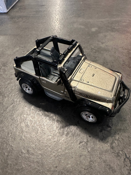 Silver Jeep with Snorkel