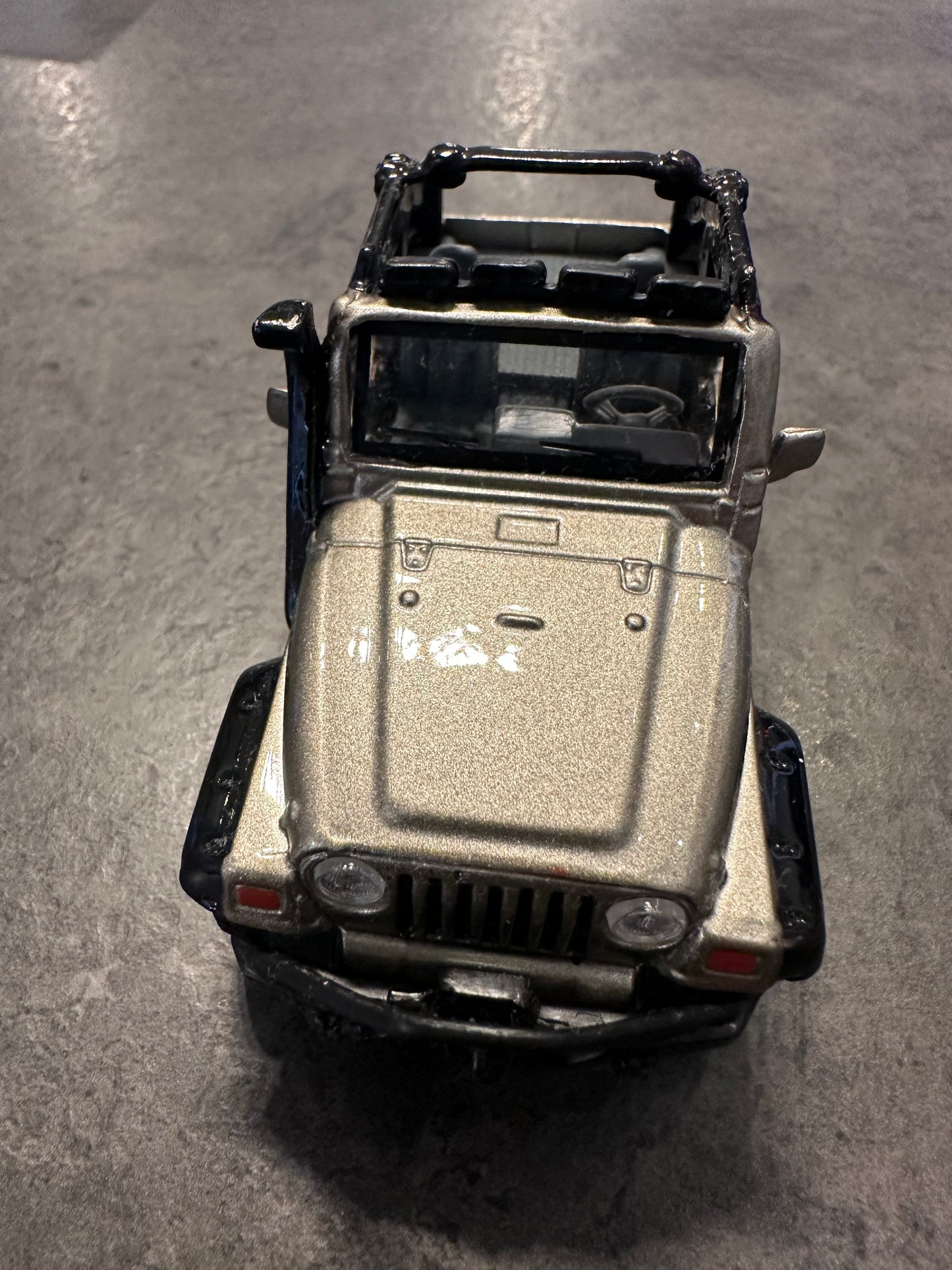Silver Jeep with Snorkel