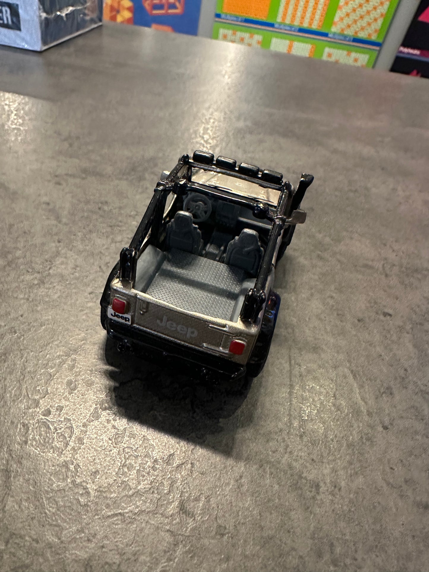 Silver Jeep with Snorkel