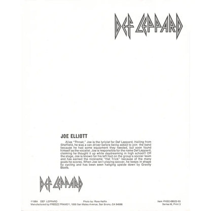 Joe Elliot Photo Print