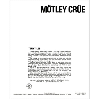 Tommy Lee Photo Print