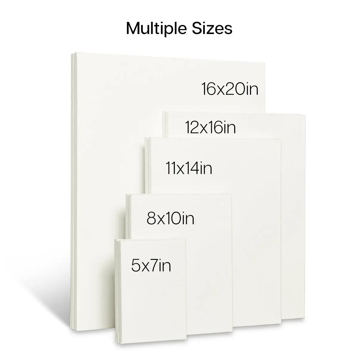 Stretched White Canvas 100% Cotton Assorted Sizes