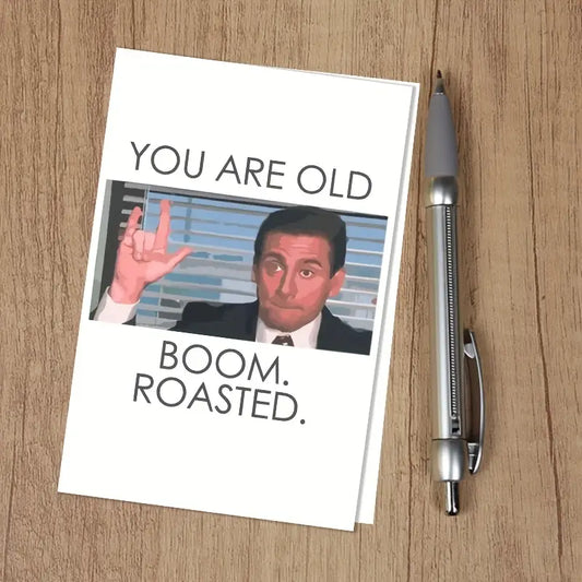 Michael Scott Boom Roasted Card
