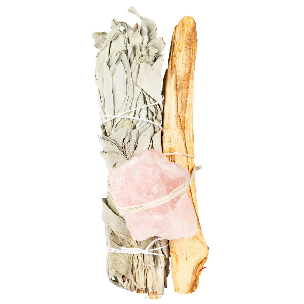 Sage, Palo Santo, Crystal Bundle