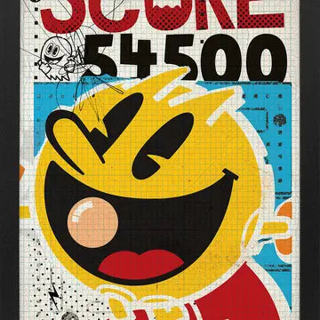 Pac Man Score Framed Print