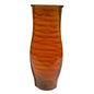 Amber Glass Vase with Striping