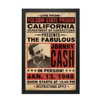 Johnny Cash Framed Print