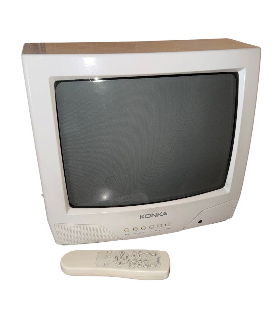 White Konka TV with Remote