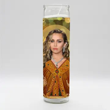 Saint Miley Candle