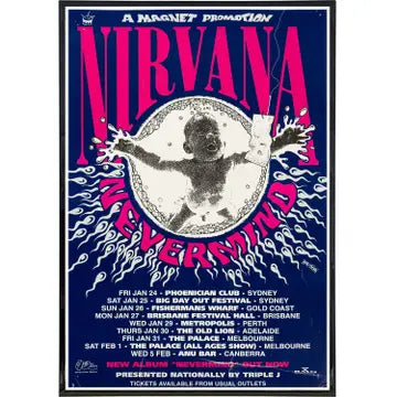 Framed Nirvana Poster Print
