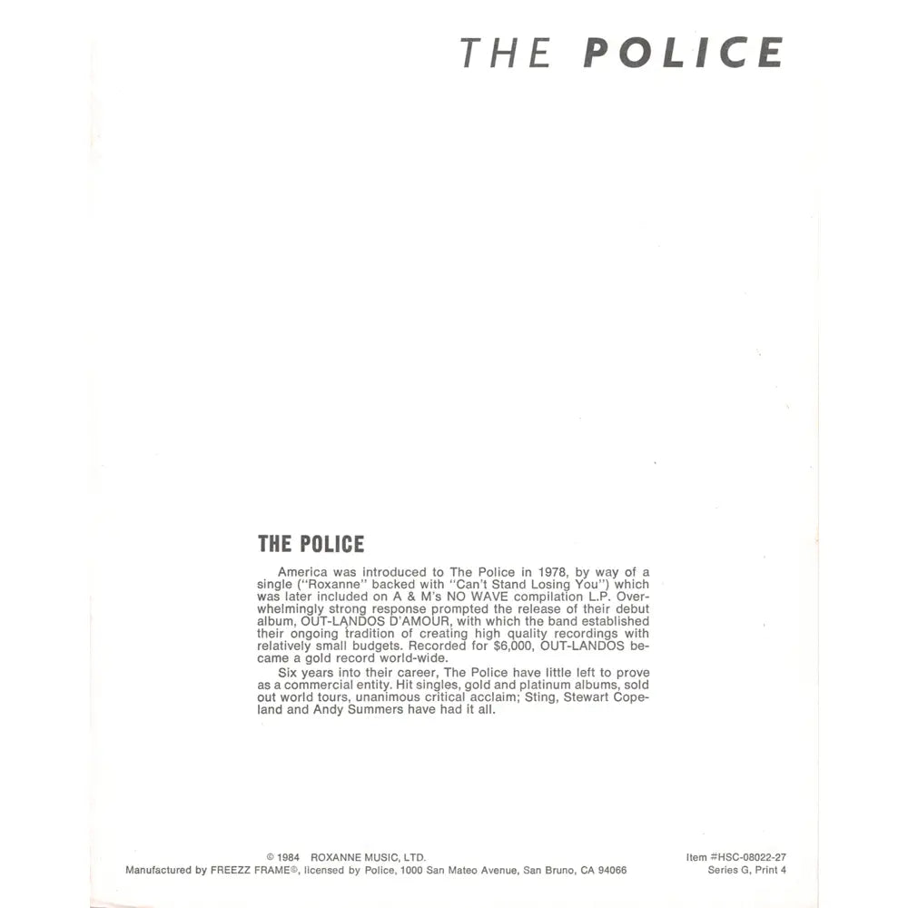 The Police Photo Print