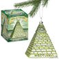 Dollar Pyramid Glass Ornament