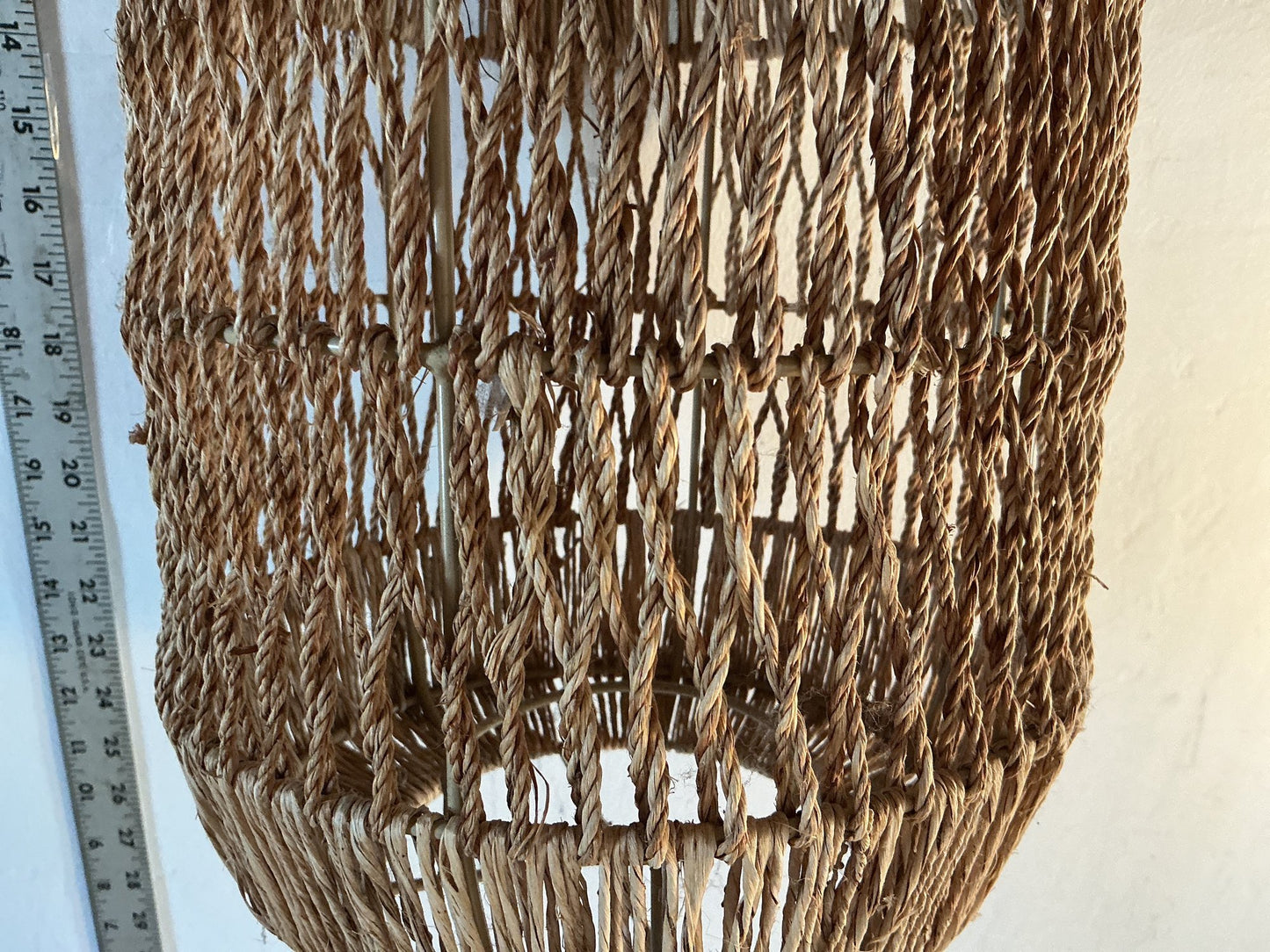 Seagrass Rapped Hanging Lantern