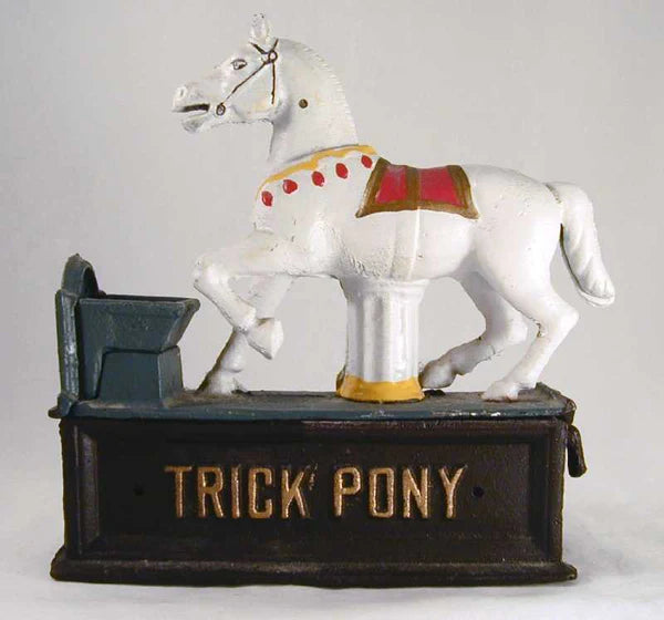 Time Machine Fun Cast Iron Pony Bank β The Time Machine