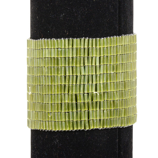 Tube Bead Elastic Cuff Bracelet