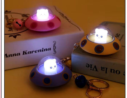 UFO Kitty Light Up Keychain