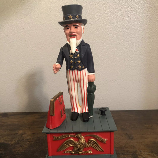 Uncle Sam Plastic Mechanical Bank