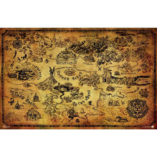 Zelda Map Framed Print
